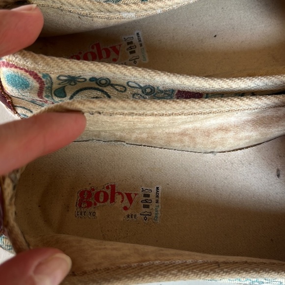 Goby Paisley Loafer Espadrille. Textile. Sz 38 - Picture 3 of 10